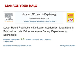 MANAGE YOUR HALO
 