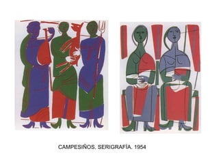 CAMPESIÑOS. SERIGRAFÍA. 1954 