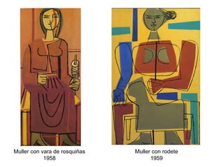 Muller con vara de rosquiñas 1958 Muller con rodete 1959 
