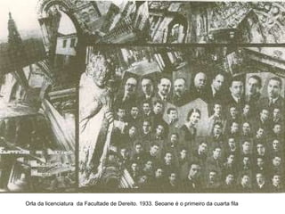 Orla da licenciatura  da Facultade de Dereito. 1933. Seoane é o primeiro da cuarta fila 