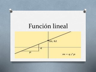Función lineal 
 