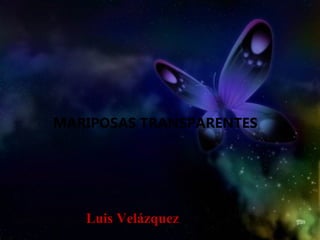 MARIPOSAS TRANSPARENTES
Luis VelázquezLuis Velázquez
 
