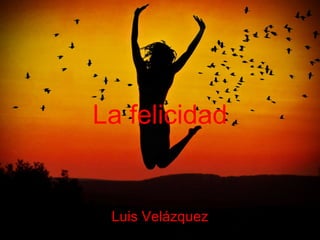 La felicidad

Luis Velázquez

 