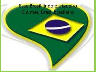 Esse Brasil lindo e trigueiro
É o meu Brasil brasileiro
