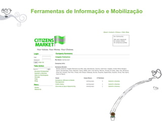 Ferramentas de Informação e Mobilização 