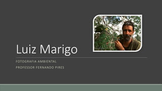 Luiz Marigo
FOTOGRAFIA AMBIENTAL
PROFESSOR FERNANDO PIRES
 
