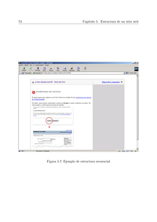 74 Capítulo 5. Estructura de un sitio web
Figura 5.7: Ejemplo de estructura secuencial
 
