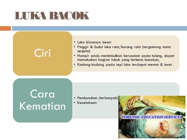 Luka akibat benda tajam & tumpul