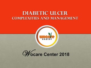 DIABETIC ULCER
COMPLEXITIES AND MANAGEMENT
Wocare Center 2018
 