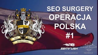 SEO SURGERY
OPERACJA
POLSKA
#1
https://www.semrush.com https://zelezny.uk
 