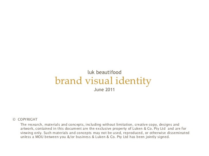 Luk beautifood brand visual identity. copyright