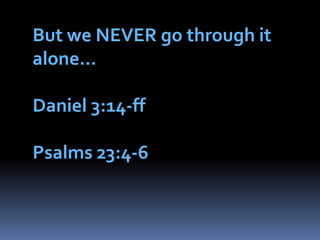 We may be frustrated