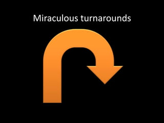 Miraculous turnarounds
 