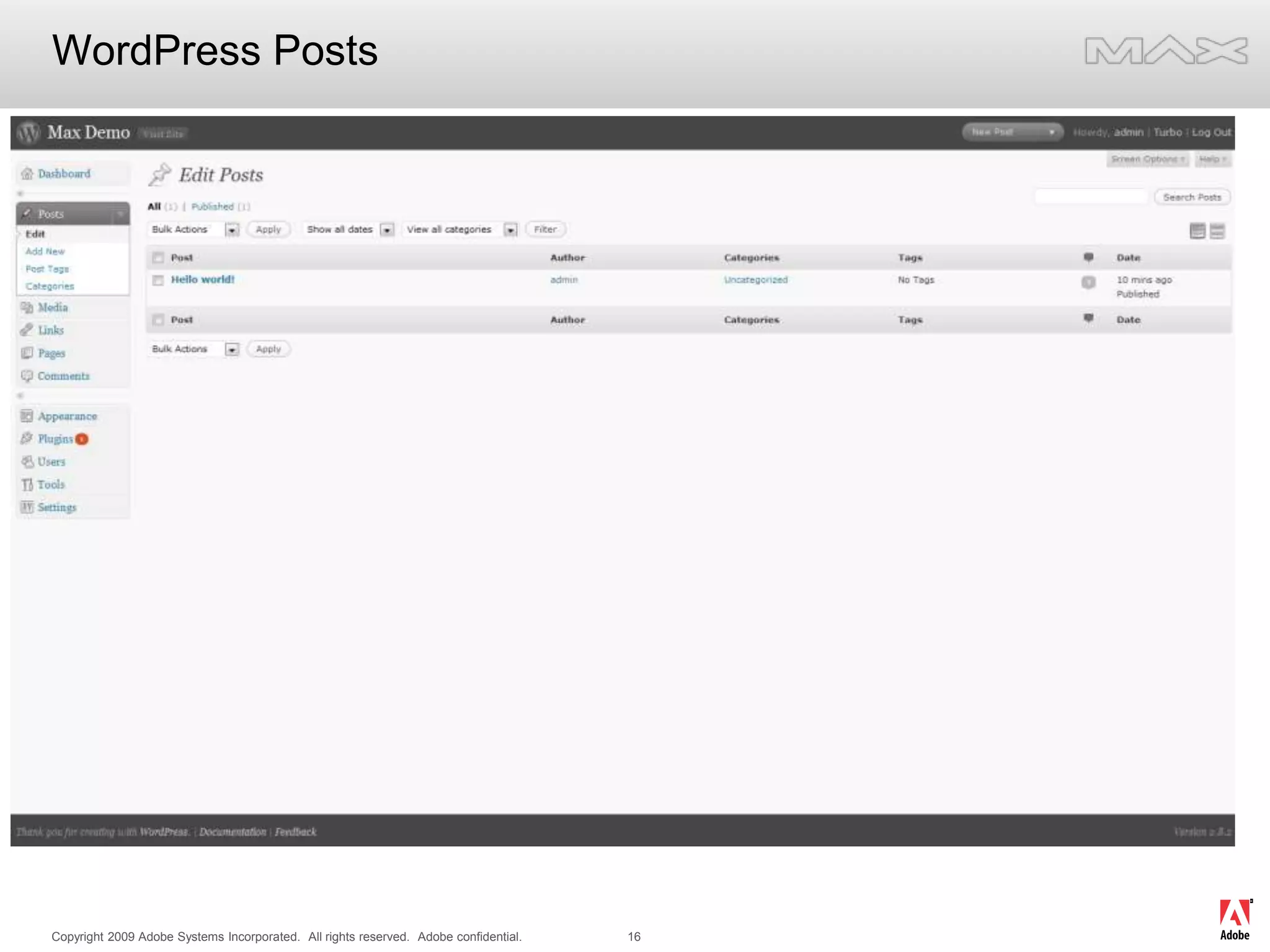 WordPress Posts