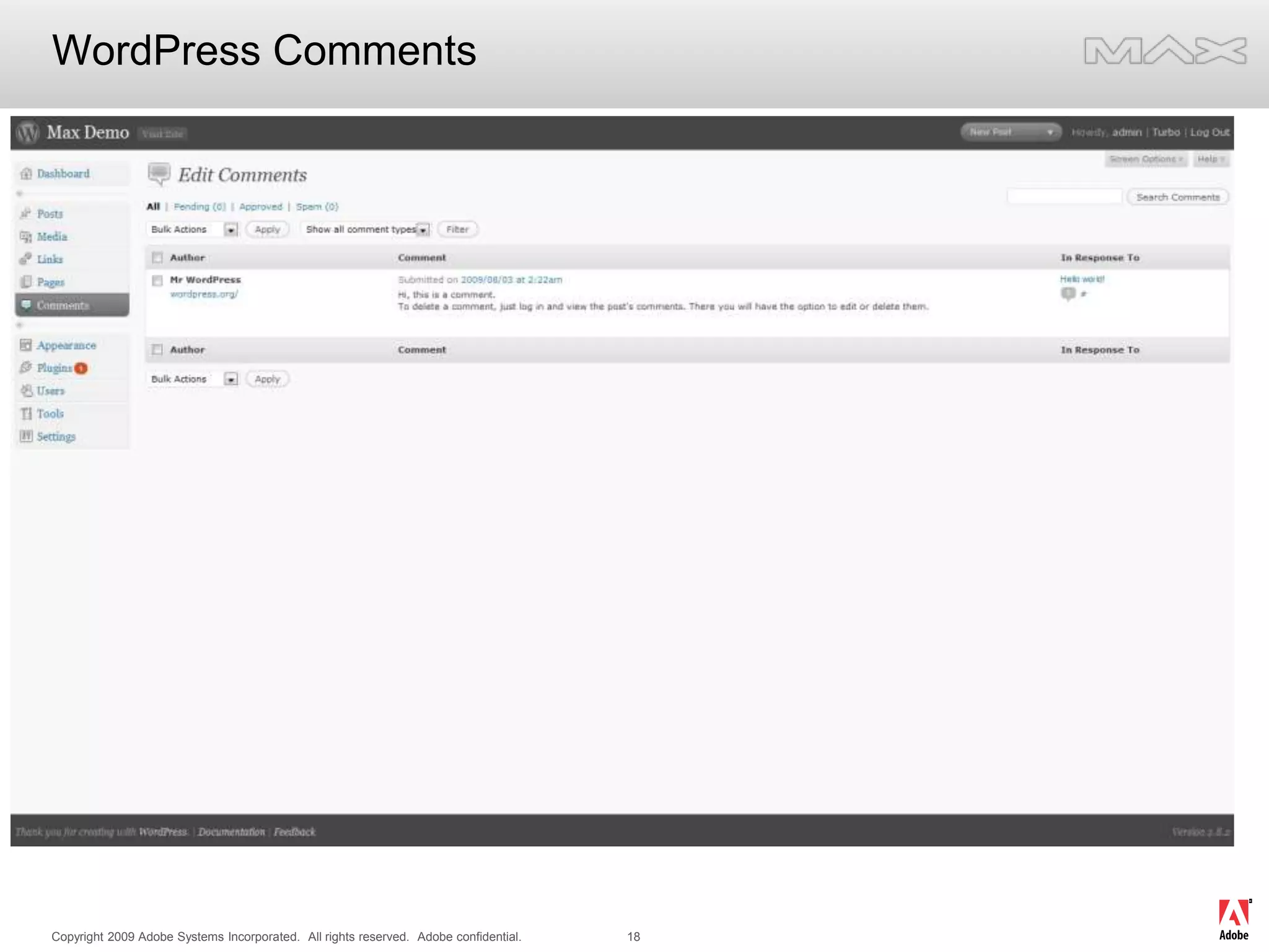 WordPress Comments
