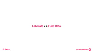 Measurably DaringTMMeasurably DaringTM
Lab Data vs. Field Data
@LukeTheMono
 