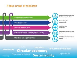 © Natural Resources Institute Finland
Focus areas of research
8
 