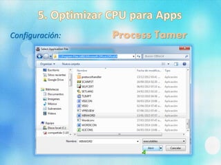 Process TamerConfiguración:
 