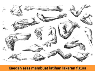 Kaedah asas membuat latihan lakaran figura
 