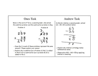 Ones Task 
Andrew Task 
 