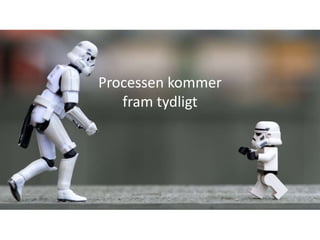 Processen kommer
   fram tydligt
 