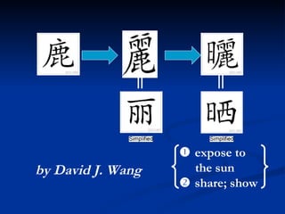    expose to    the sun    share; show by David J. Wang ＝ ＝ 