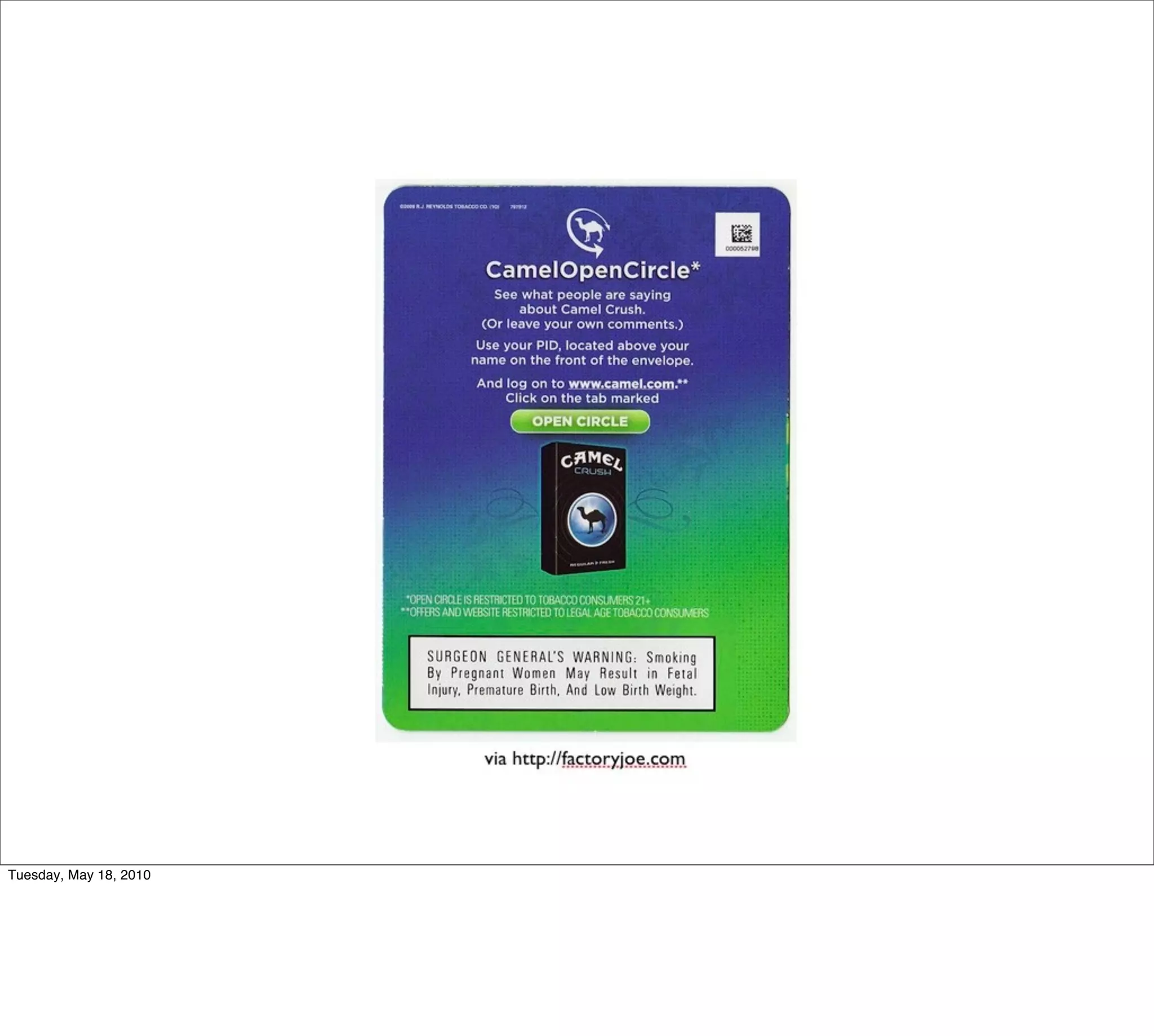 Tuesday, May 18, 2010
 