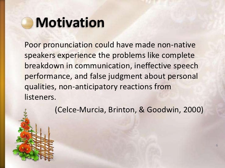 Dissertation of non native pronunciation problems