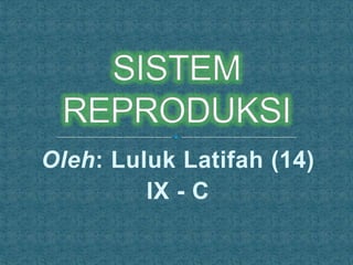 Oleh: Luluk Latifah (14)
IX - C
 