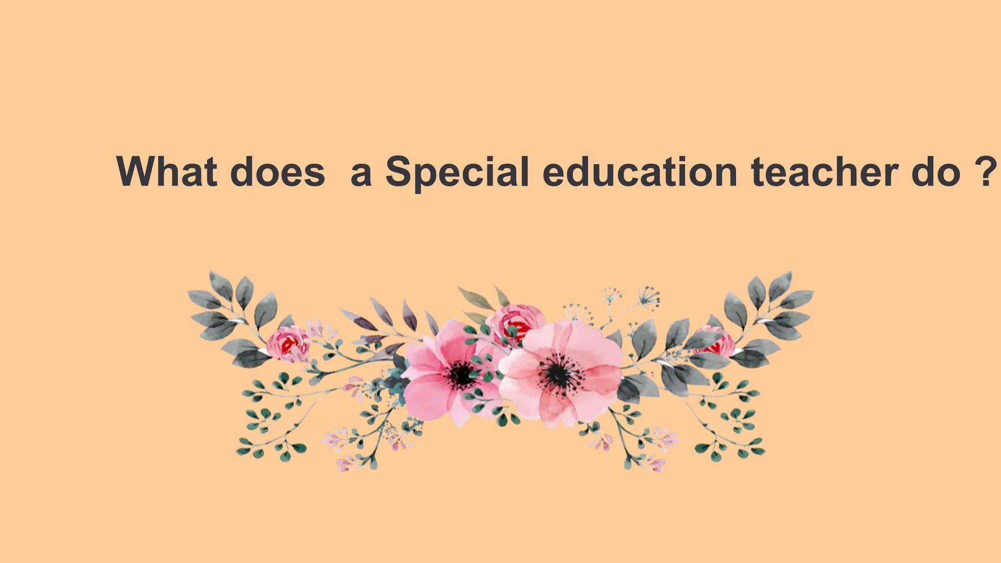 Role of the Special Education Teacher in an Inclusive SchoolREPORT Prof