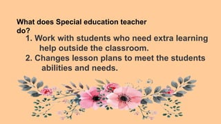 Role of the Special Education Teacher in an Inclusive SchoolREPORT Prof ...