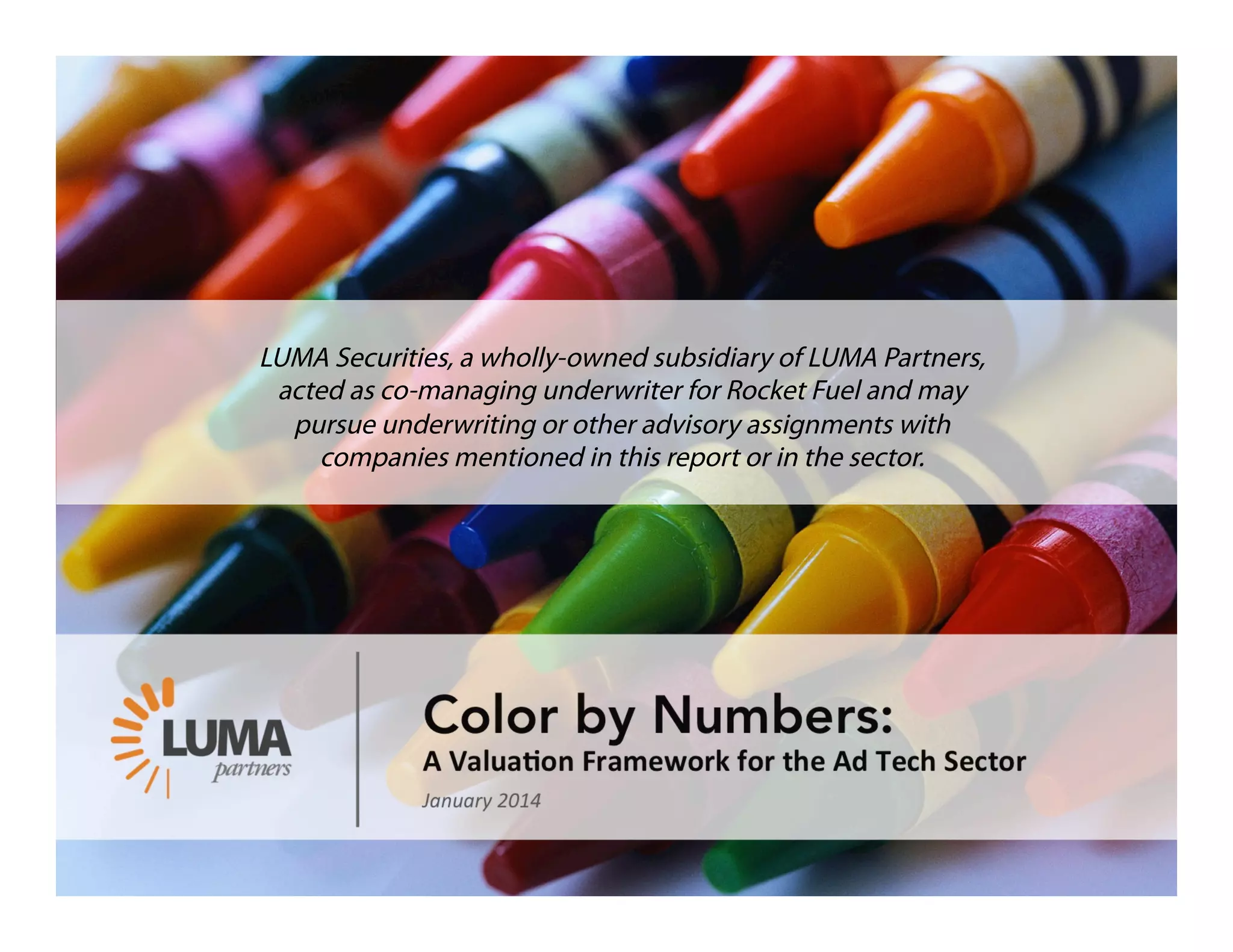 LUMA's Color by Numbers Ad Tech Valuation Framework