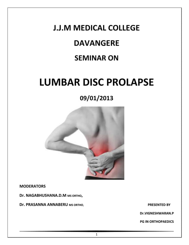 Lumbar disc prolapse PDF