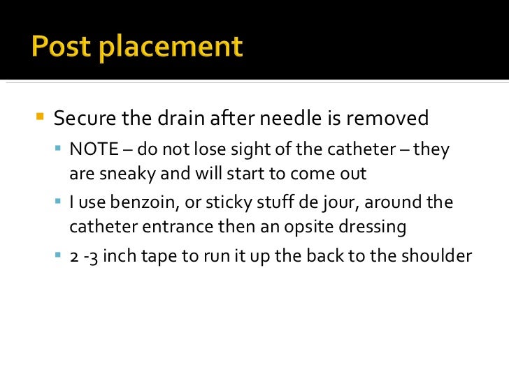 Lumbar drains and taps