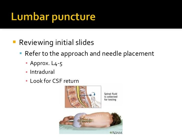 Lumbar drains and taps