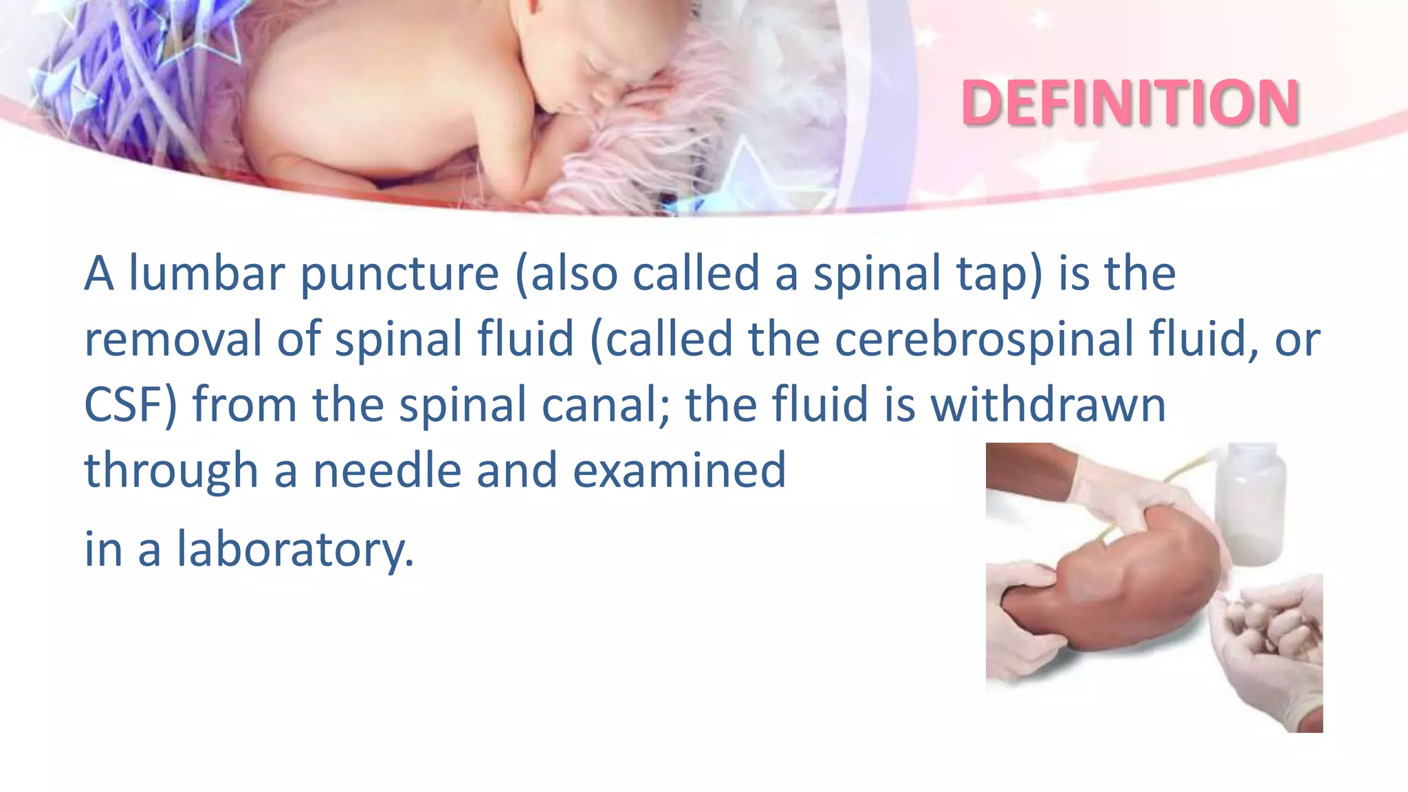 Puncturing Def Lumbar Puncture PPT | PPTX