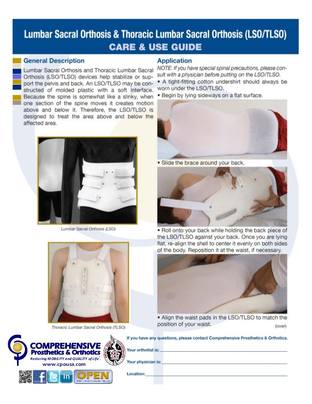 Lumbar Scaral Orthosis & Thoracic Lumbar Sacral Orthosis (LSO/TLSO) C…