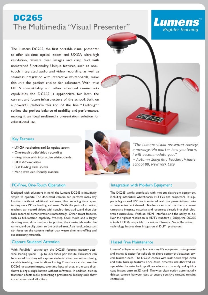 Lumens DC 265 Document Camera
