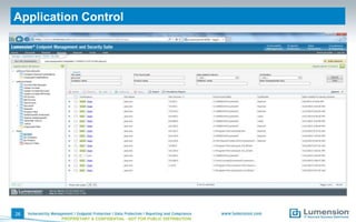 Application Control
26
PROPRIETARY & CONFIDENTIAL - NOT FOR PUBLIC DISTRIBUTION
 