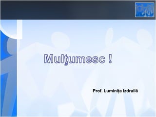 Prof. Luminiţa Izdrailă

 