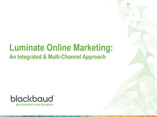 Luminate Online Marketing:
An Integrated & Multi-Channel Approach
 