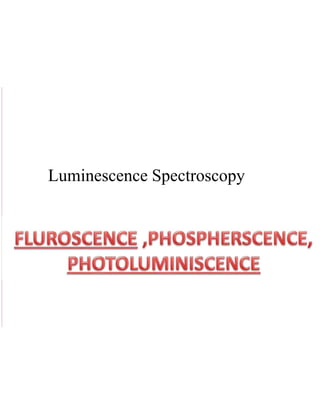 Luminescence Spectroscopy
 