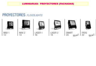 LUMINARIAS: PROYECTORES (FACHADAS)
 