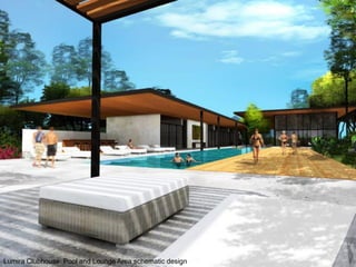 Lumira Clubhouse: Pool and Lounge Area schematic design
 