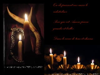 Qu’ils puissent eux aussi le
redistribuer
Pour que cet Amour puisse
grandir et briller
Dans le coeur de tous et chacun

 