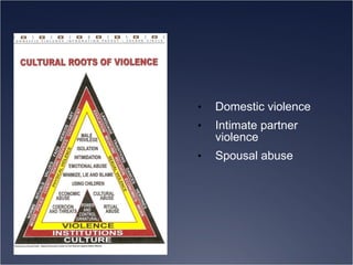 Domestic violence Intimate partner violence Spousal abuse 