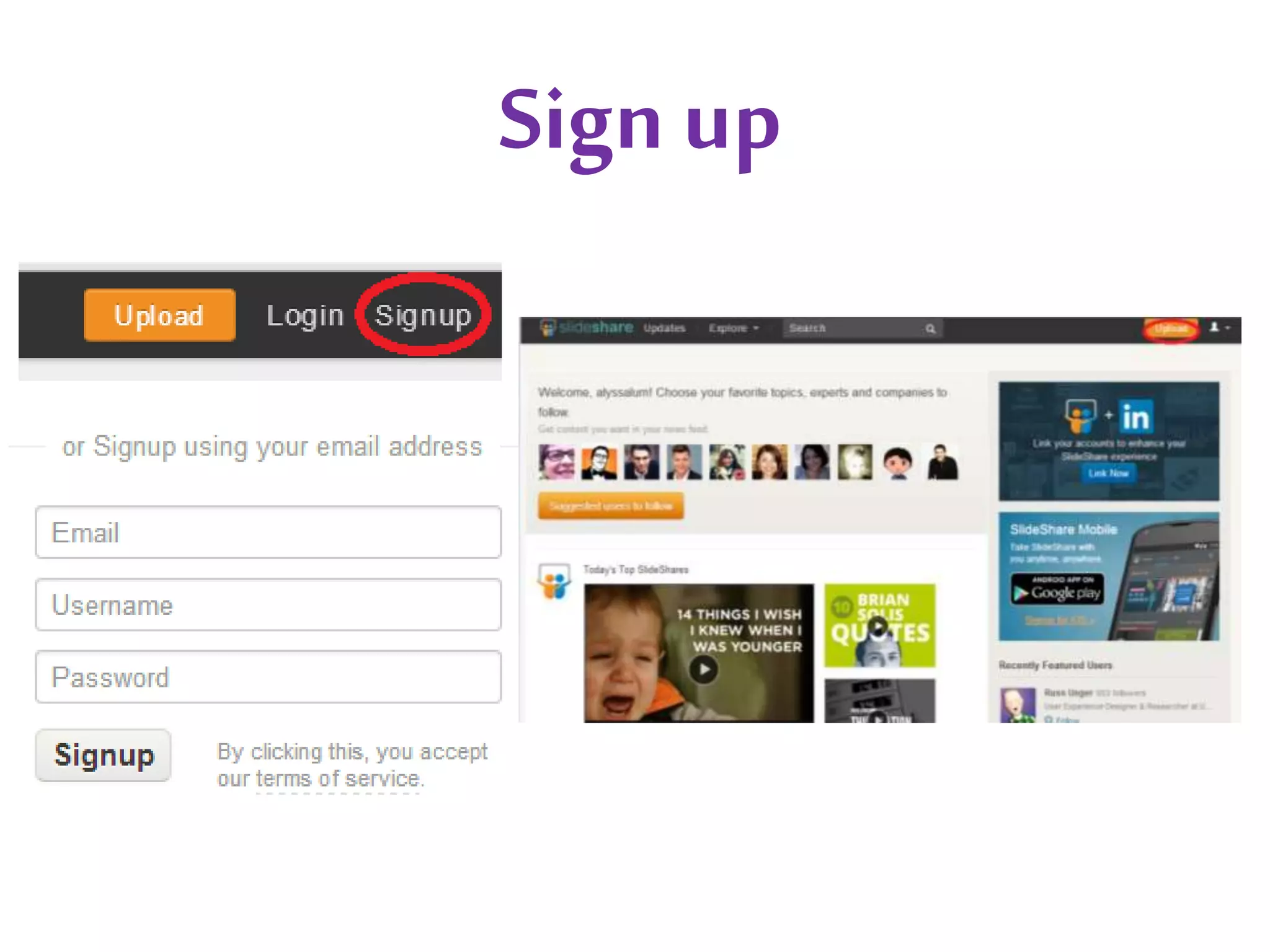Sign up