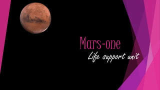Mars-one
Life support unit
 