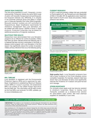 Luna Apple Fungicide - 2012 Product Guide