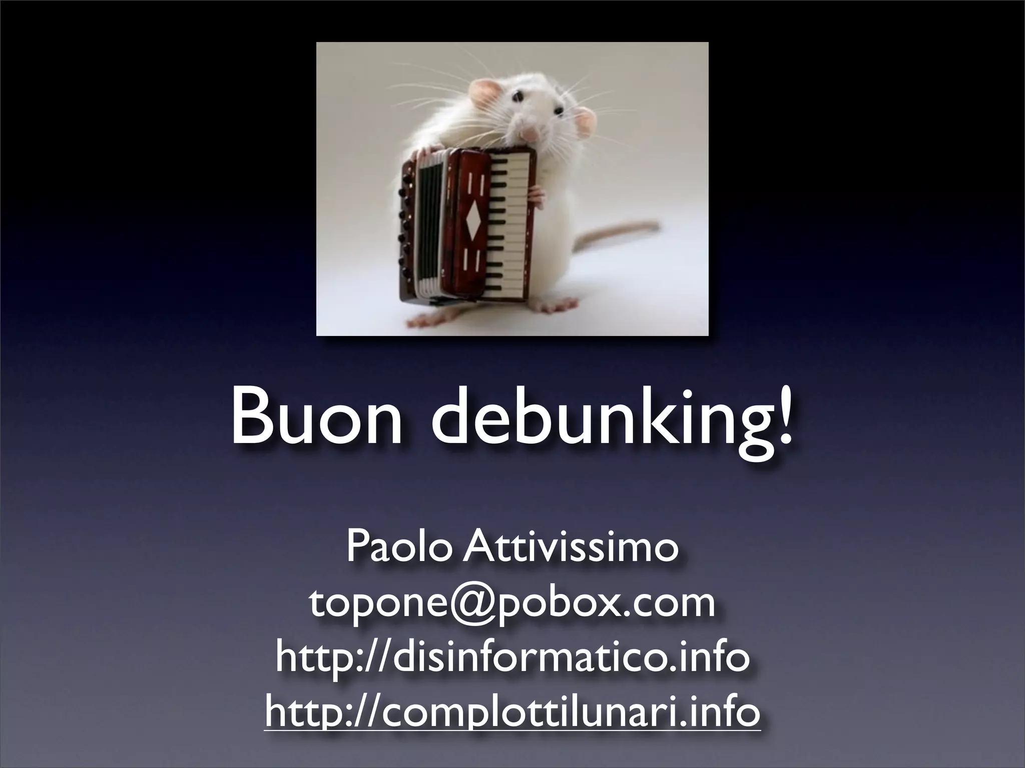 Complotti lunari al Corso Cicap 2009